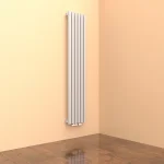 Трубчатый радиатор KZTO QUADRUM 40 V 2000-6 / 6 секц., высотой 2080 мм., шириной 361 мм., нижнее подключение,