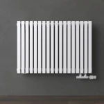 Трубчатый радиатор KZTO QUADRUM 30 V 2 750-19 / 19 секц., 2-трубный, высотой 813 мм., шириной 761 мм., нижнее подключение,