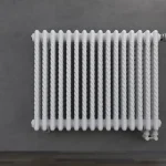 Трубчатый радиатор KZTO Batarìa 2 Retro-500-14 / 14 секц.,   2-трубный, высотой 576 мм., шириной 650 мм., бок.. подключение, цвет белый