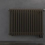 Трубчатый радиатор KZTO Batarìa 2 Retro-500-14 / 14 секц.,   2-трубный, высотой 576 мм., шириной 650 мм., бок.. подключение, цвет белый