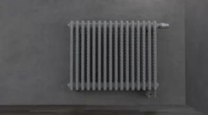 Трубчатый радиатор KZTO Batarìa 2 Retro-1250-19 / 19 секц.,   2-трубный, высотой 1326 мм., шириной 875 мм., бок.. подключение, цвет белый