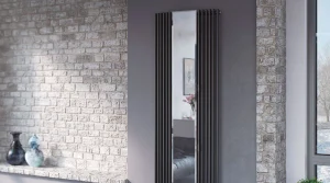 Дизайн-радиатор (стеклянный) KZTO Зеркало 2-1500-3-3 исп.1 высотой 2694 мм., шириной 680мм., Зеркало прямое