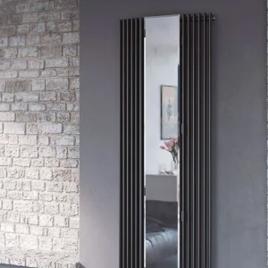 Дизайн-радиатор (стеклянный) KZTO Зеркало 2-1750-3-3 исп.2 высотой 3072 мм., шириной 680мм., Зеркало полукруглое