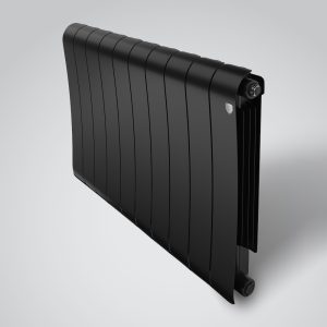 Биметаллический радиатор Royal Thermo INFINITY 500 - 8 секций, ГхВхД 90 х 570 х 640 мм., подключение боковое, цвет черный