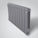 Биметаллический радиатор Royal Thermo INFINITY 500 - 6 секций, ГхВхД 90 х 570 х 480 мм., подключение боковое, цвет серебристый