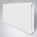 Трубчатый радиатор Royal Thermo SHIFT_Q30 VC2050 двухтрубный, 28 секций, ГхВхД 98 х 500 х 1265 мм., подключение нижнее, цвет белый