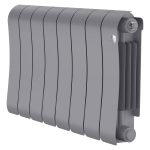 Биметаллический радиатор Royal Thermo INFINITY 300 - 12 секций, ГхВхД 90 х 370 х 960 мм., подключение боковое, цвет серебристый