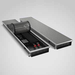 Внтурипольный конвектор Royal Thermo Atrium Turbo , глубиной 90 мм., шириной решетки 250 мм., длиной 2000 мм., цвет решетки на выбор