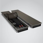 Внтурипольный конвектор Royal Thermo Atrium Turbo , глубиной 90 мм., шириной решетки 250 мм., длиной 2000 мм., цвет решетки на выбор