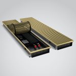 Внтурипольный конвектор Royal Thermo Atrium Turbo , глубиной 90 мм., шириной решетки 250 мм., длиной 2000 мм., цвет решетки на выбор