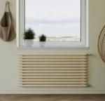 Дизайн-радиатор Worlhomme 3D Г высотой 132 мм., 3 трубы/ шириной 1800 мм., боковое/нижнее  подключение, цвет: на выбор по шкале RAL