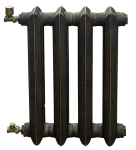 Чугунный радиатор Радимакс Heat 500 —  высотой 590 мм., шириной 679 мм.,7сек. настенный;  боковое/нижнее  подключение, цвет: грунт