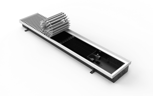 Внутрипольный конвектор Vitron ВК МАХ , глубиной 90 мм., шириной решетки 200 мм., длиной 2700 мм., цвет решетки на выбор/ВК.МАХ.90.200.2700.2ТГ