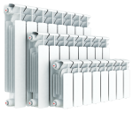 Биметаллический радиатор Rifar BASE 200 - 4 секций,  высотой 261 мм., шириной 324 мм.,боковое подключение, цвет  RAL (на выбор)