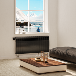 Биметаллический радиатор Royal Thermo BILINER V 350 - 8 секций, ГхВхД 87 х 431 х 640 мм., подключение нижнее, цвет серебристый