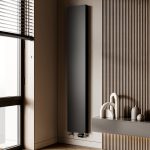 Панельный стальной вертикальный радиатор Royal Thermo Flat — высотой 1800 мм., шириной 400 мм., нижнее подключение, цвет белый, черный, серебристый на выбор