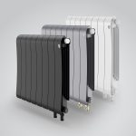 Биметаллический радиатор Royal Thermo INFINITY V 500 - 4 секций, ГхВхД 90 х 570 х 320 мм., подключение нижнее, цвет белый