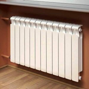 Биметаллический радиатор Rifar MONOLIT 300 - 14 секций,  высотой 365 мм., шириной 1120 мм., боковое подключение, цвет белый