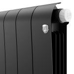 Биметаллический радиатор Royal Thermo INFINITY V 500 - 4 секций, ГхВхД 90 х 570 х 320 мм., подключение нижнее, цвет белый