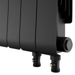 Биметаллический радиатор Royal Thermo INFINITY V 500 - 4 секций, ГхВхД 90 х 570 х 320 мм., подключение нижнее, цвет белый