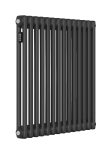 Стальной трубчатый радиатор Kohr Heim 2057/14 секций с боковым подключением 3/4 черный