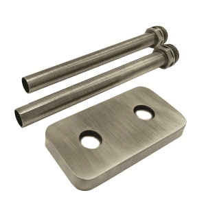 Комплект трубок SR Rubinetterie 15х1,0 с наружной резьбой 1/2х15 и отражателем 50мм, цвет матовый никель