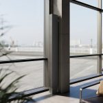 Электрический настенный вертикальный конвектор Savva Chinook, высотой 2200 мм., шириной 300 мм., глубиной 95 мм., нижнее подключение, стальная панель