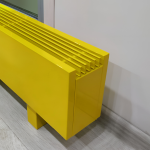 Конвектор напольный ITF.080.080.2100/RAL 9016 (1104 Вт), высотой 80 мм.+100 мм. ножки , шириной решетки 80 мм., длиной 2100 мм., нижнее подключение