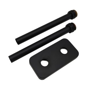 Комплект трубок SR Rubinetterie 15х1,0 с наружной резьбой 1/2х15 и отражателем 50мм, цвет черный мат