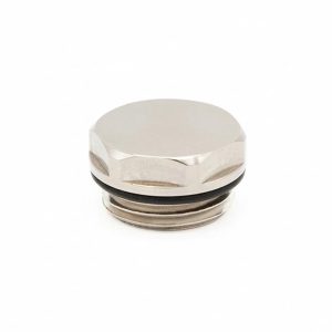Радиаторная латунная заглушка DR 1/2", никель DR
