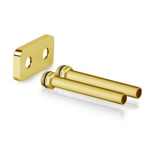 Комплект трубок SR Rubinetterie 15х1,0 с наружной резьбой 1/2х15 и отражателем 50мм, цвет золото