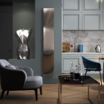 Настенный вертикальный конвектор Savva Chinook, высотой 2000 мм., шириной 300 мм., глубиной 90 мм., нижнее подключение, стальная панель