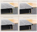 Профиль для внутрипольного конвектора (оконтовка) бронза, длиной 1 п. метр