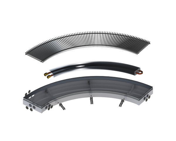 Радиусные и угловые внутрипольные конвекторы