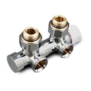 Узел нижнего подключения Primoclima Armature термостатический угловой левый, хром
