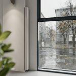 Вертикальный дизайн конвектор Savva Cross , высотой 1200 мм., шириной 175 мм., глубиной 90 мм., нижнее подключение, цвет любой по шкале RAL