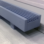 Конвектор напольный ITF.080.080.2100/RAL 9016 (1104 Вт), высотой 80 мм.+100 мм. ножки , шириной решетки 80 мм., длиной 2100 мм., нижнее подключение