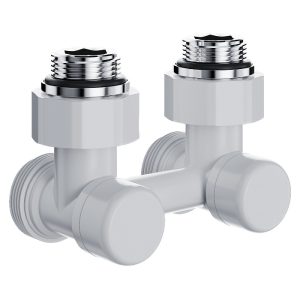 Узел нижнего подключения Royal Thermo Design угловой 1/2"х3/4"EK (белый)