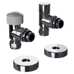 Набор термостатический угловой Royal Thermo Design Pro 15мм М30х1,5 (Хром)