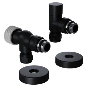 Набор термостатический осевой Royal Thermo Design Pro 15мм М30х1,5 (Черный)