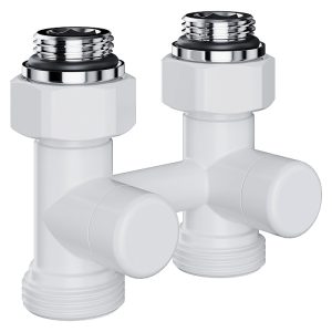 Узел нижнего подключения Royal Thermo Design прямой 1/2"х3/4"EK (белый)