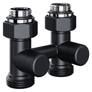 Узел нижнего подключения Royal Thermo Design прямой 1/2"х3/4"EK (черный)