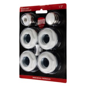 Комплект монтажный Royal Thermo 1”х 1/2"  белый
