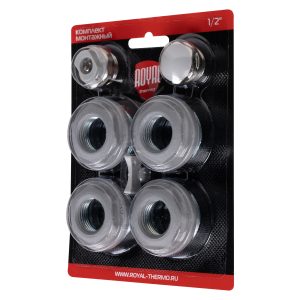 Комплект монтажный Royal Thermo 1”х 1/2"  серебристый