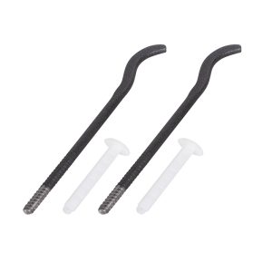 Комплект плоских кронштейнов Royal Thermo с дюбелями 7,2х170мм, черный