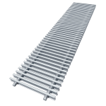 Декоративная рулонная решетка для внутрипольного конвектора LGA, высотой 18 мм., шириной 200 мм., длиной 1300 мм.цвет: серебро, черный, бронза на выбор